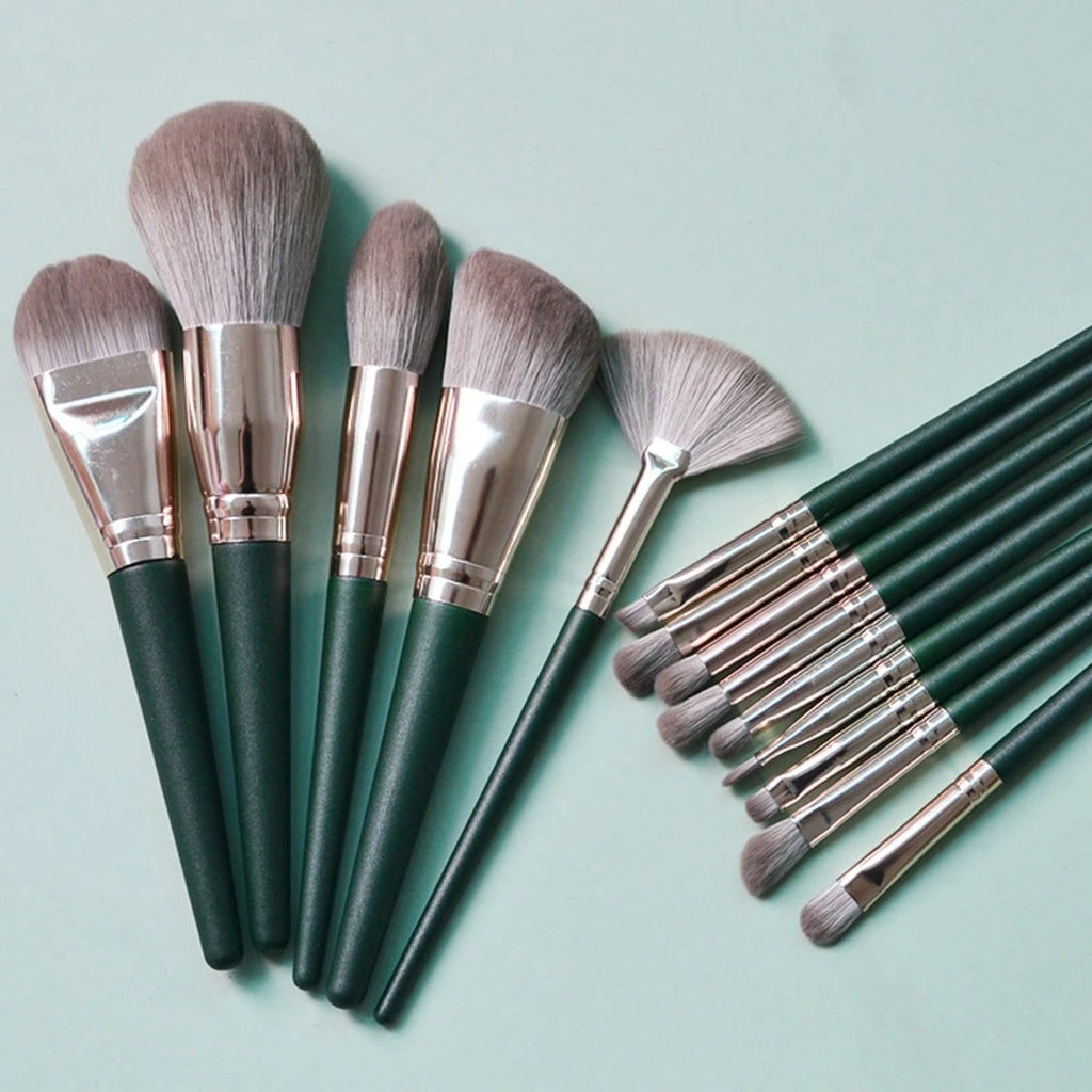 Kit 14 pinceis profissional para maquiagem Pinceis esfumar contorno 024-069