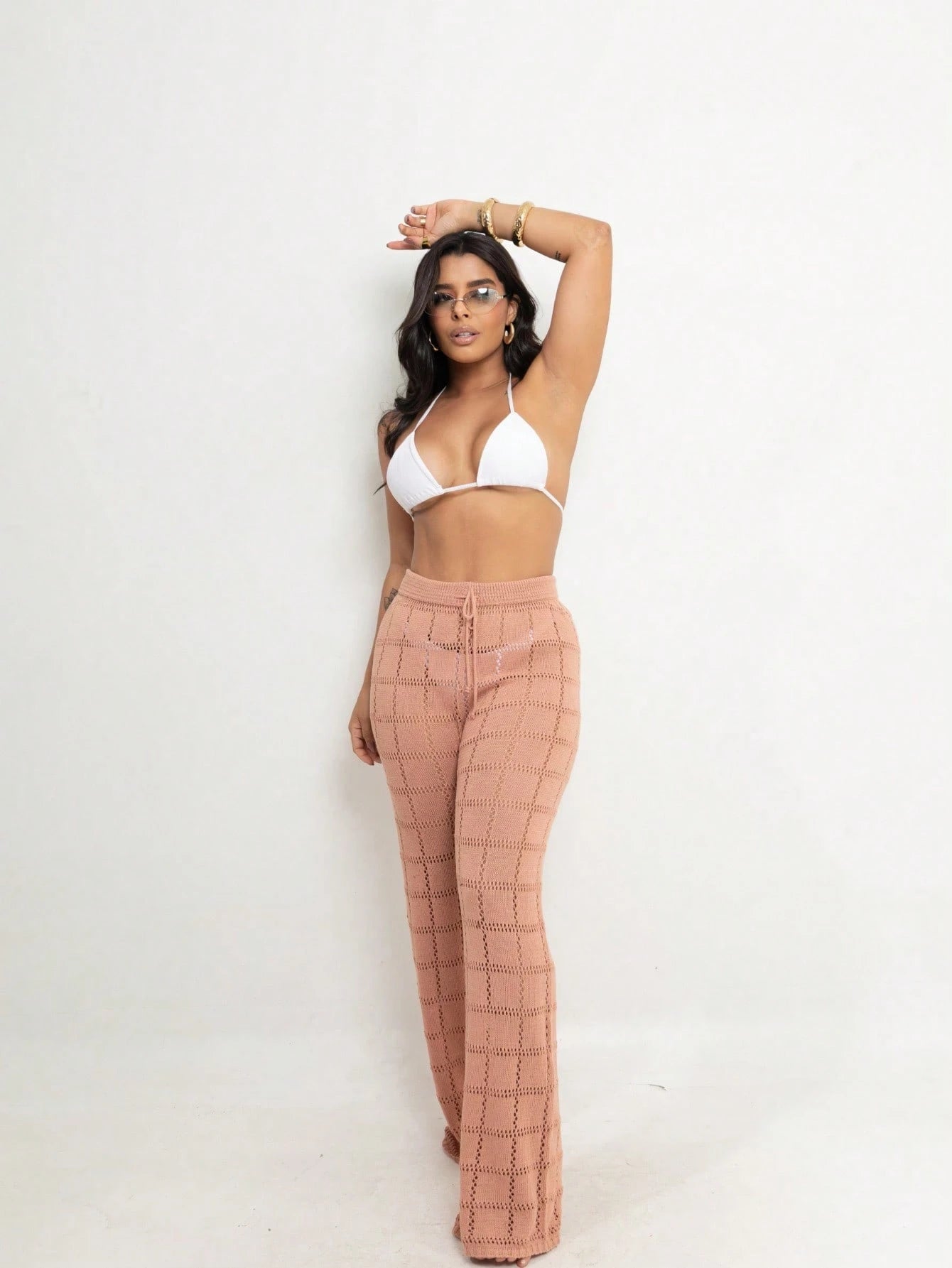 Vendedor Indicado
Calça Saída de Praia Tricot Crochê Moda Praia | Calça Pantalona Tricô Verão Moda Feminina