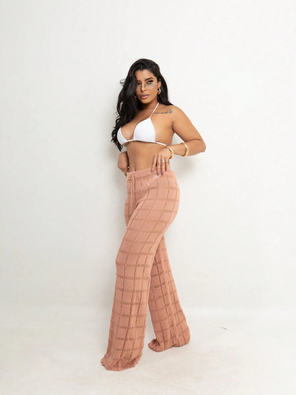 Vendedor Indicado
Calça Saída de Praia Tricot Crochê Moda Praia | Calça Pantalona Tricô Verão Moda Feminina