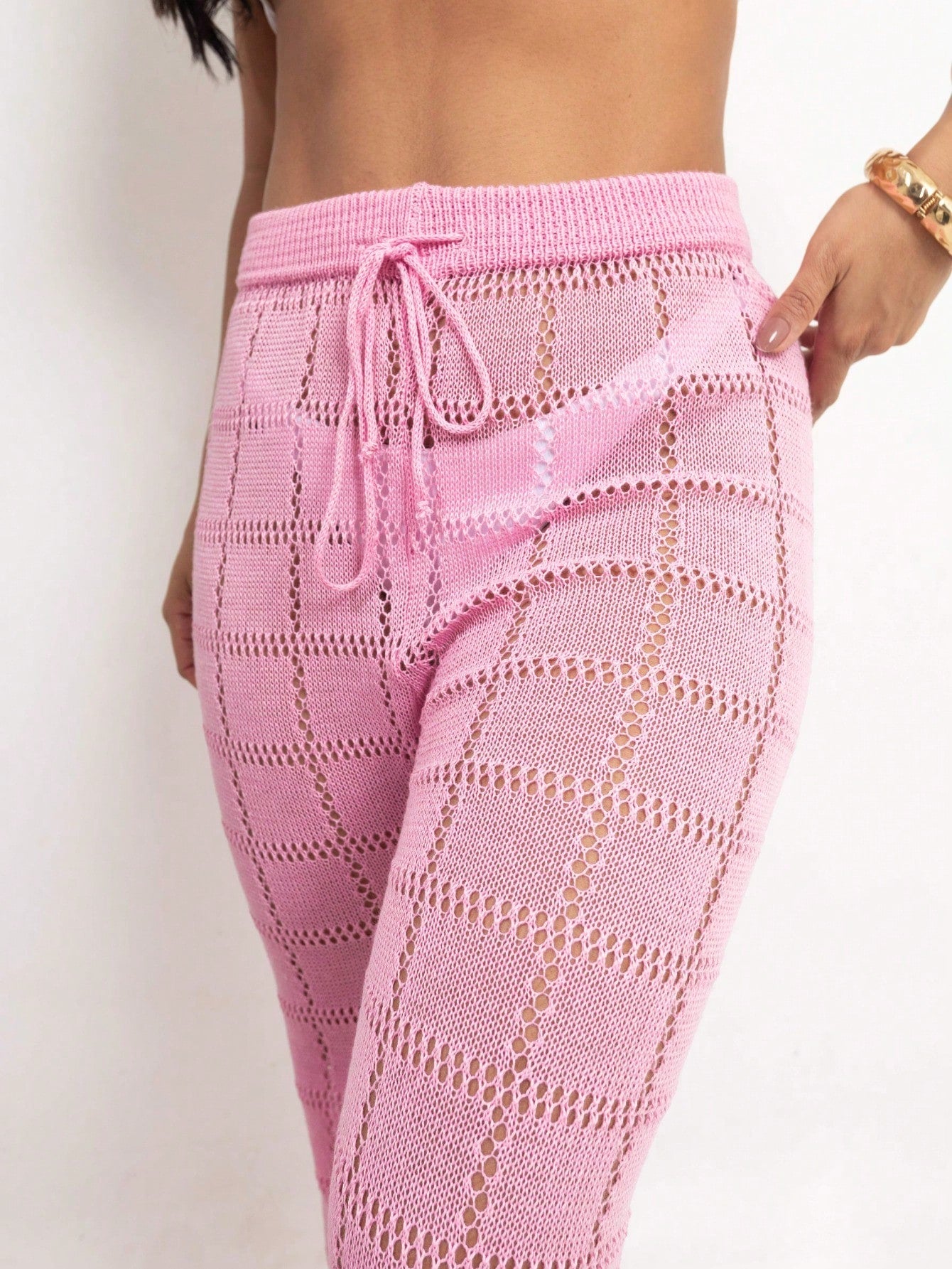 Vendedor Indicado
Calça Saída de Praia Tricot Crochê Moda Praia | Calça Pantalona Tricô Verão Moda Feminina