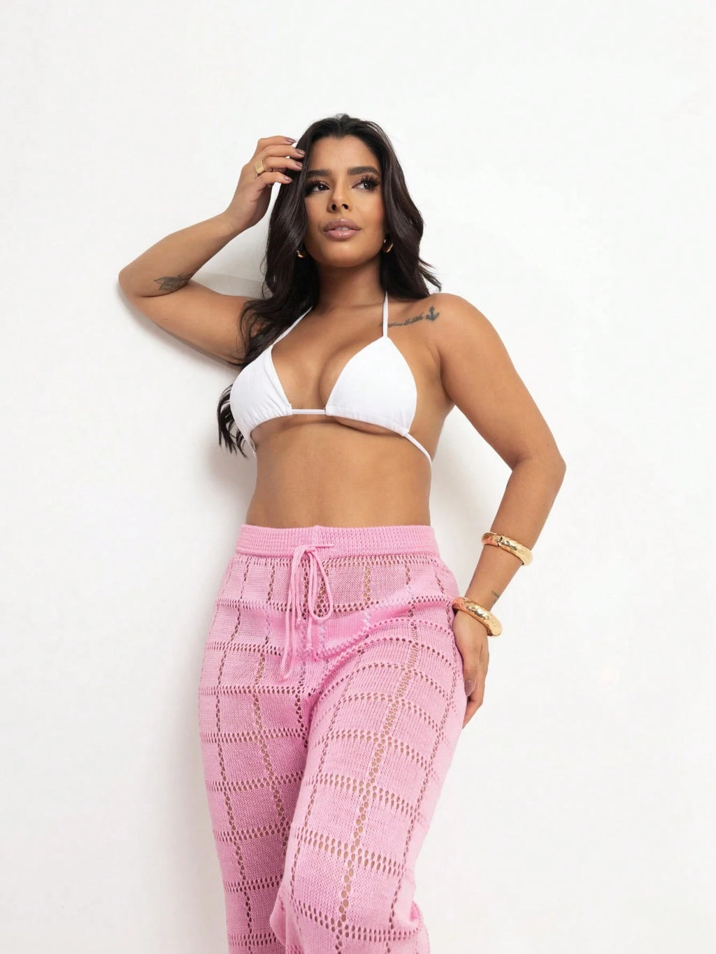 Vendedor Indicado
Calça Saída de Praia Tricot Crochê Moda Praia | Calça Pantalona Tricô Verão Moda Feminina