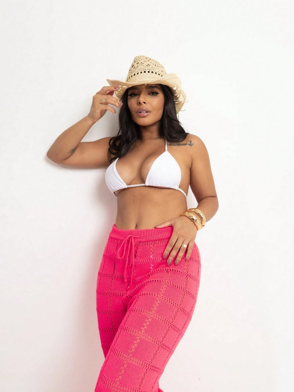 Vendedor Indicado
Calça Saída de Praia Tricot Crochê Moda Praia | Calça Pantalona Tricô Verão Moda Feminina