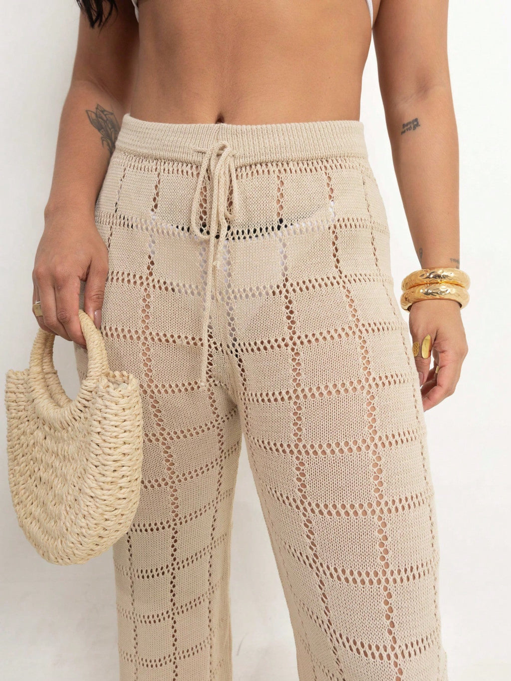 Vendedor Indicado
Calça Saída de Praia Tricot Crochê Moda Praia | Calça Pantalona Tricô Verão Moda Feminina