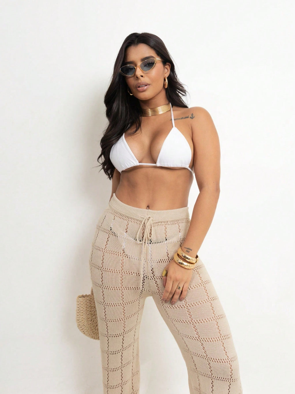 Vendedor Indicado
Calça Saída de Praia Tricot Crochê Moda Praia | Calça Pantalona Tricô Verão Moda Feminina