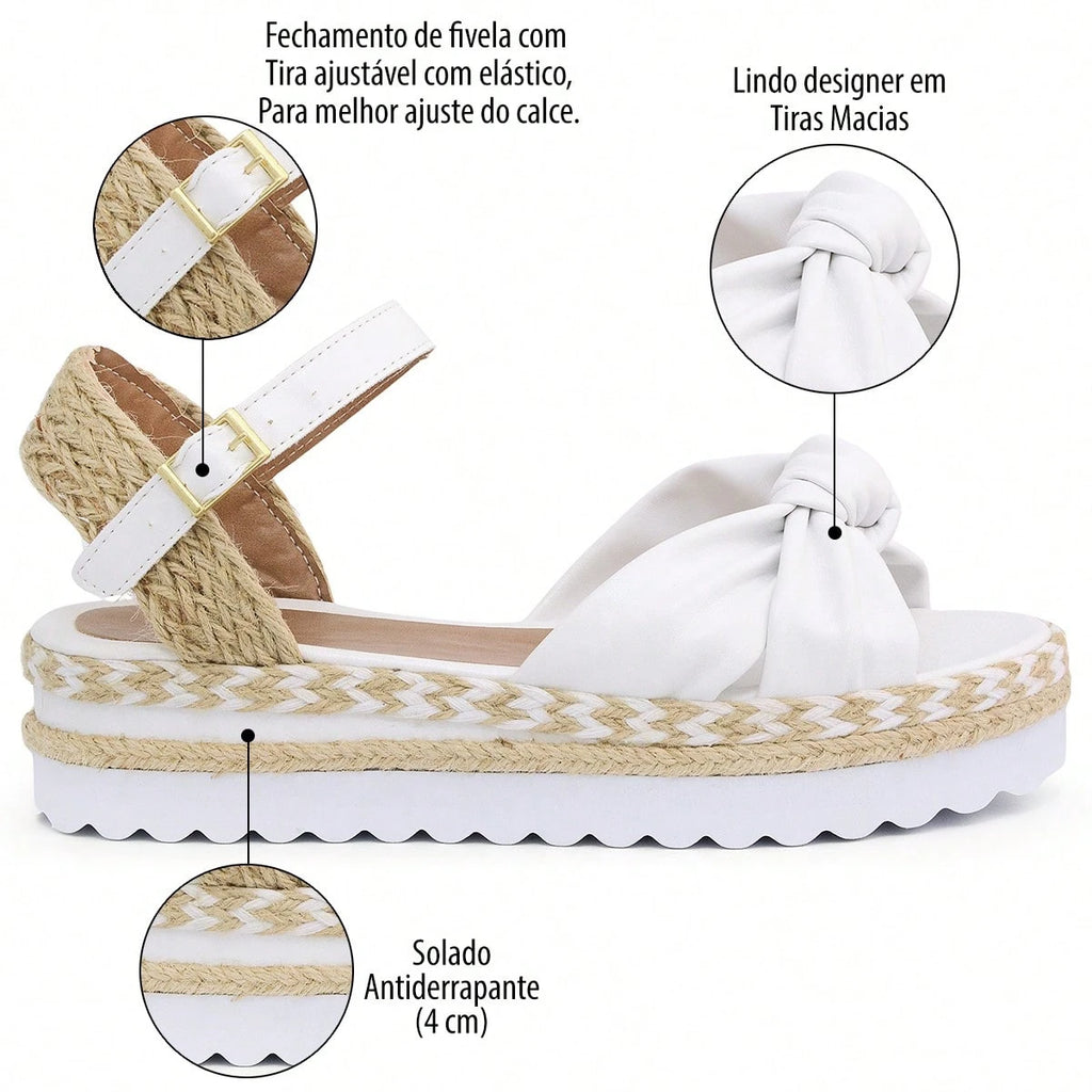 Vendedor IndicadoSandalia Plataforma Feminina Traseira Elegante Original Cristina