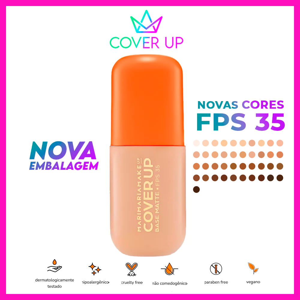 Mari Maria Base Cover Up Base Liquida Matte Escolha sua Cor