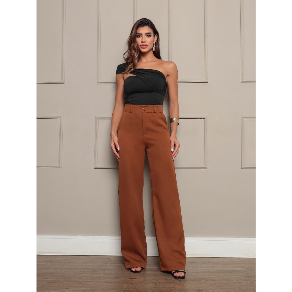 Calça Pantalona Alfaiataria Premium Wide Leg – Elegância e Conforto Atemporal