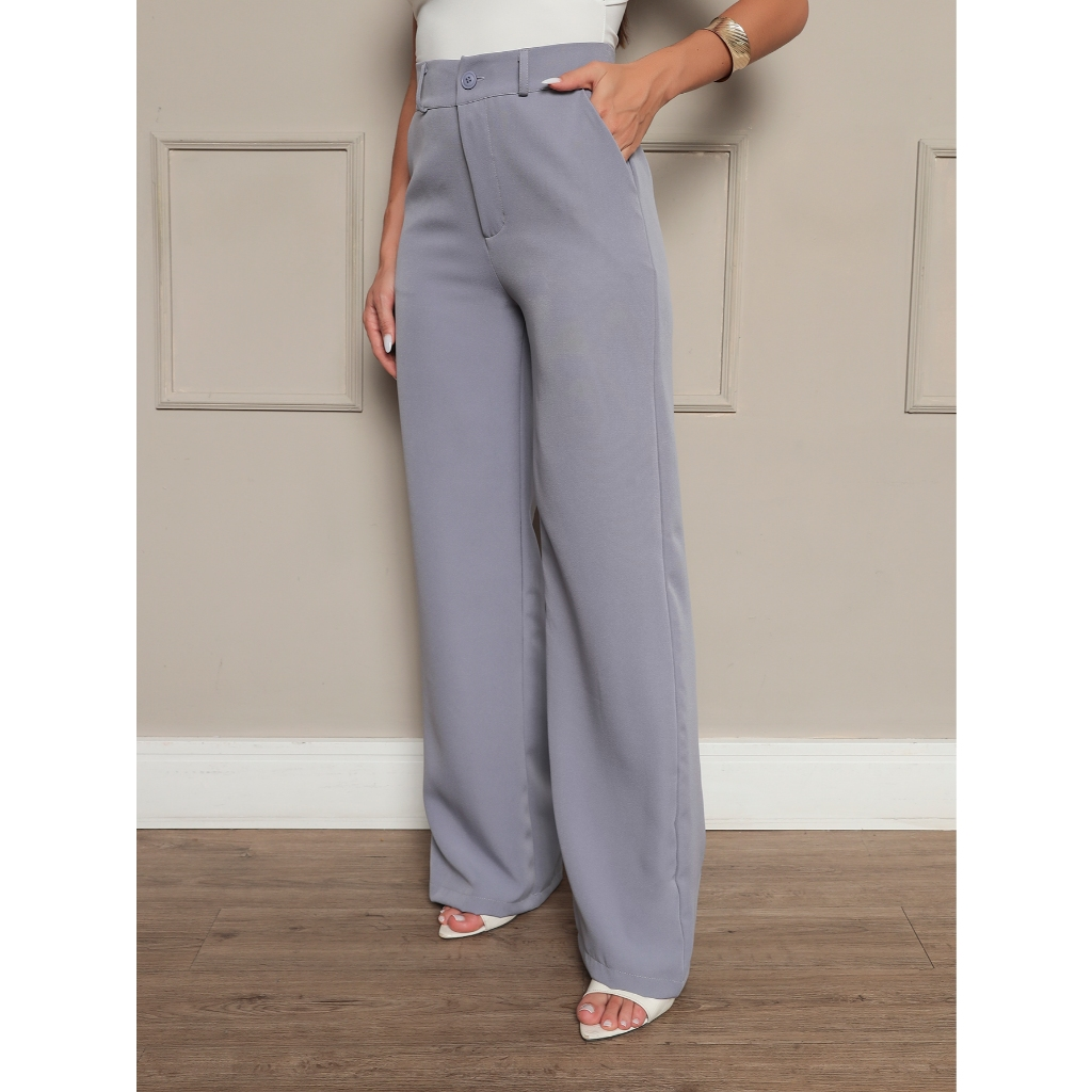 Calça Pantalona Alfaiataria Premium Wide Leg – Elegância e Conforto Atemporal