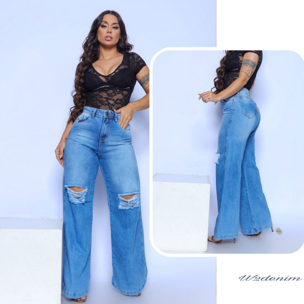 Calça Jeans Feminina Wide Leg Pantalona: A Tendência que Valoriza sua Silhueta