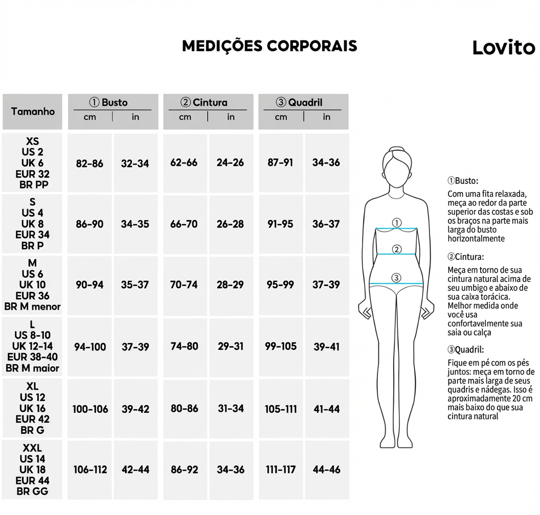 Calça Casual Básica com Botões Frontais - Lovito