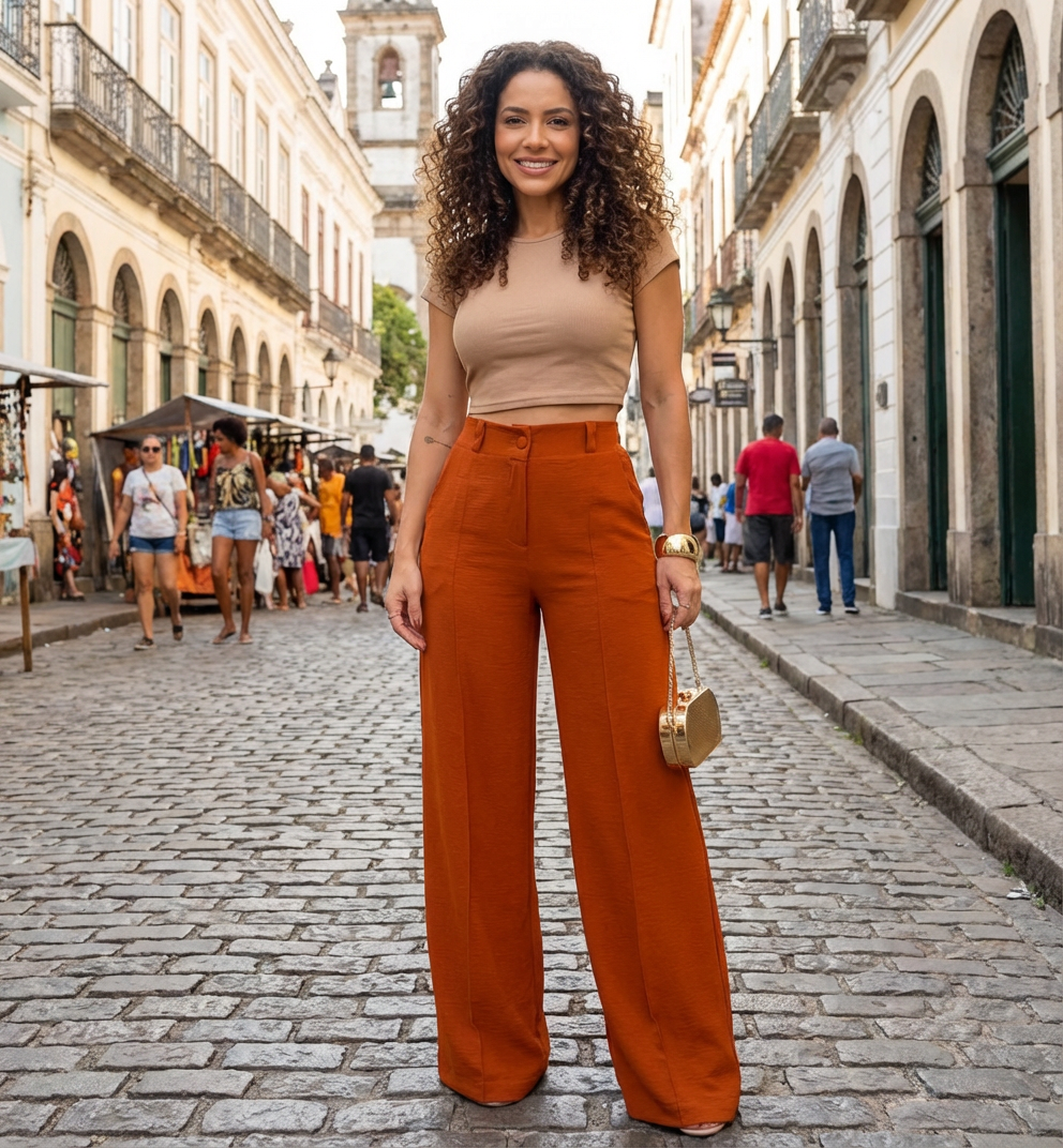 Calça Pantalona Feminina Duna Premium: Elegância e Conforto Absoluto