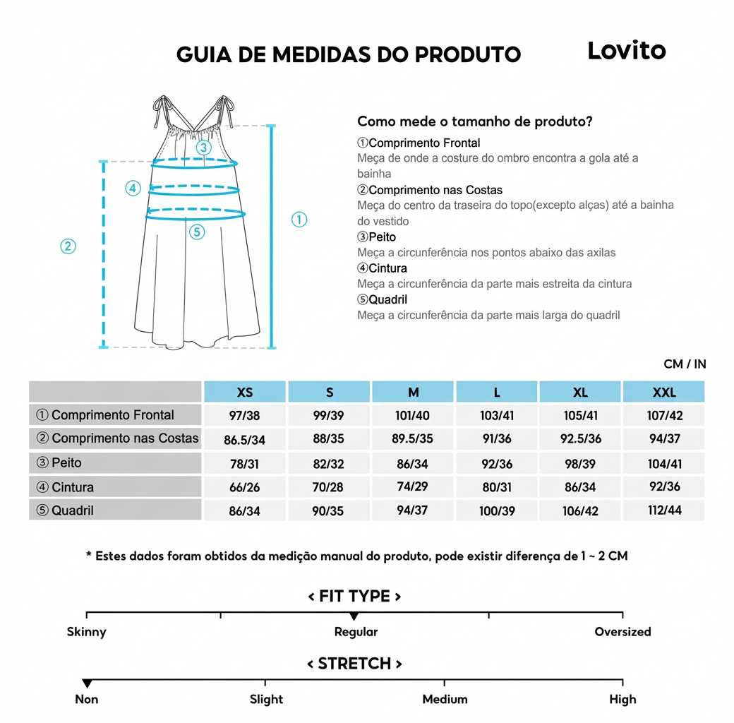 Vestido Casual Poá Linha A com Botões Frontais e Babados