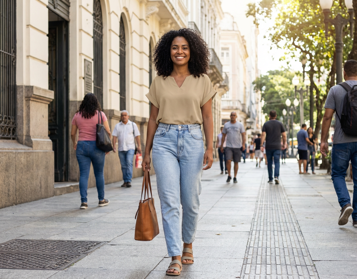Blusa Feminina Manga 3/4 Duna Alfaiataria Social Básica Crepe Elegante Várias Cores