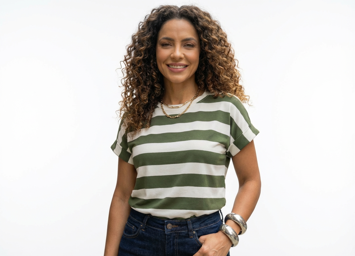 Blusa Listrada Feminina T-Shirt