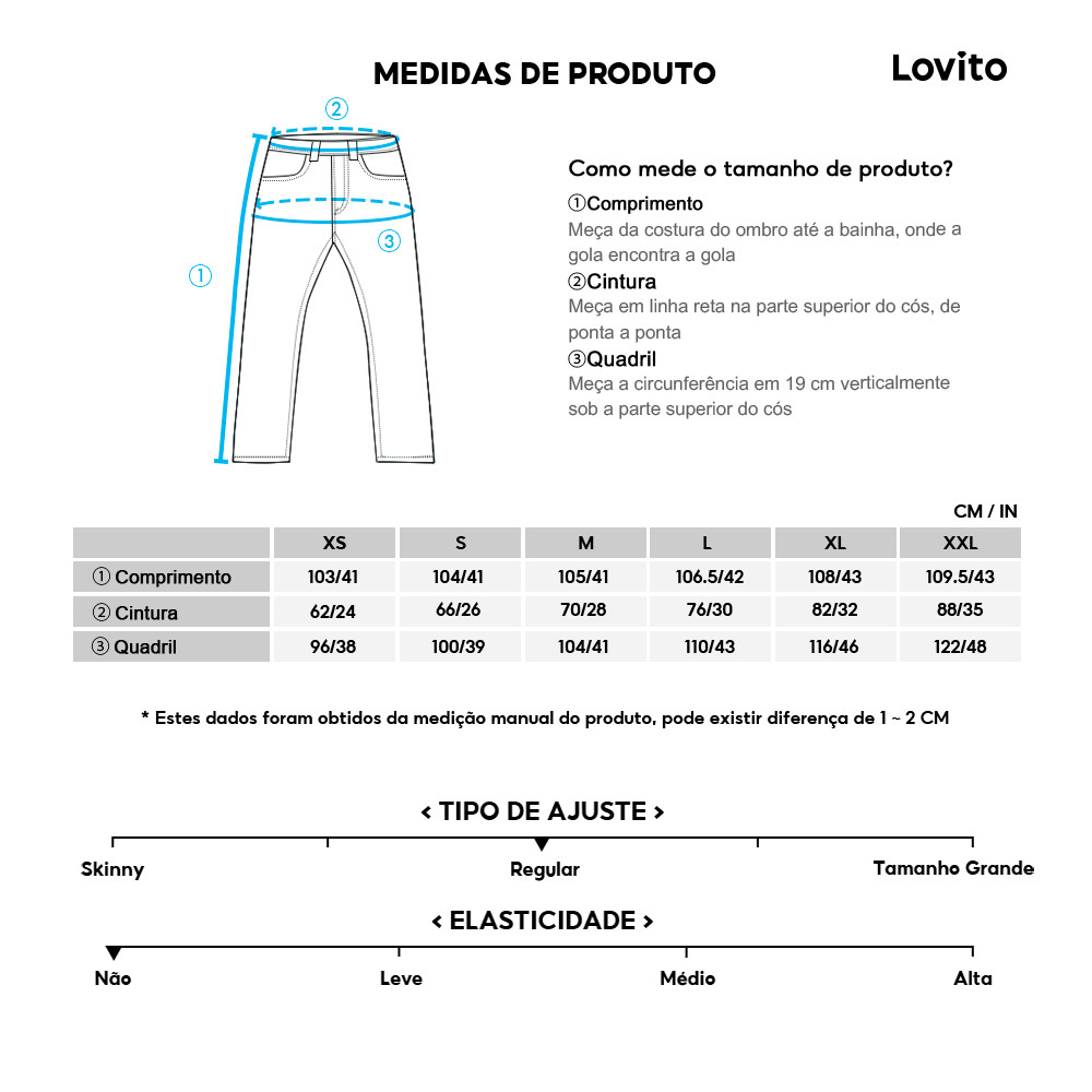 Lovito Calça De Botão Frontal Básica De Algodão E Linho Para Mulheres LNE21224