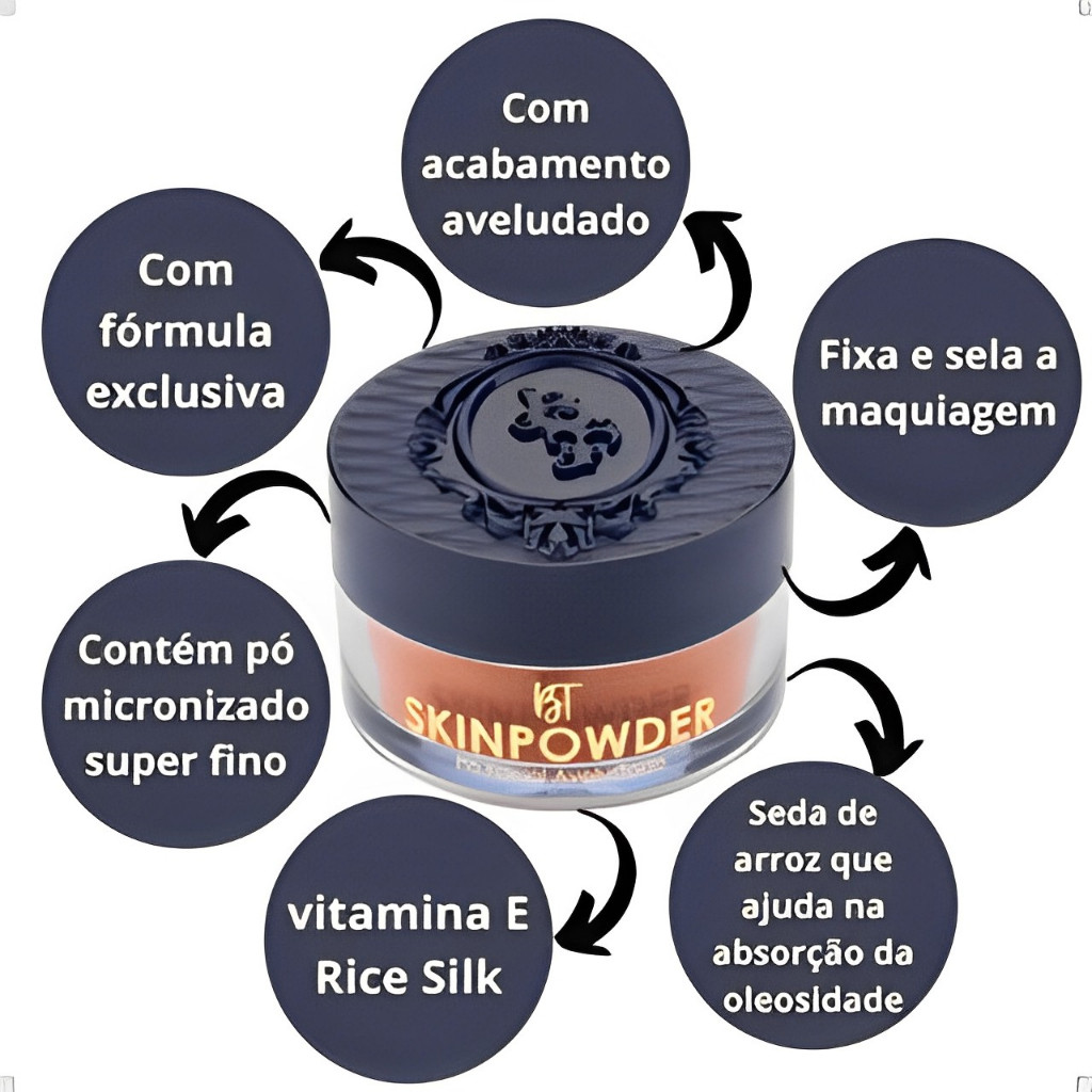 Pó Solto Bruna Tavares BT Skin Powder Matte - Acabamento Aveludado 15 g